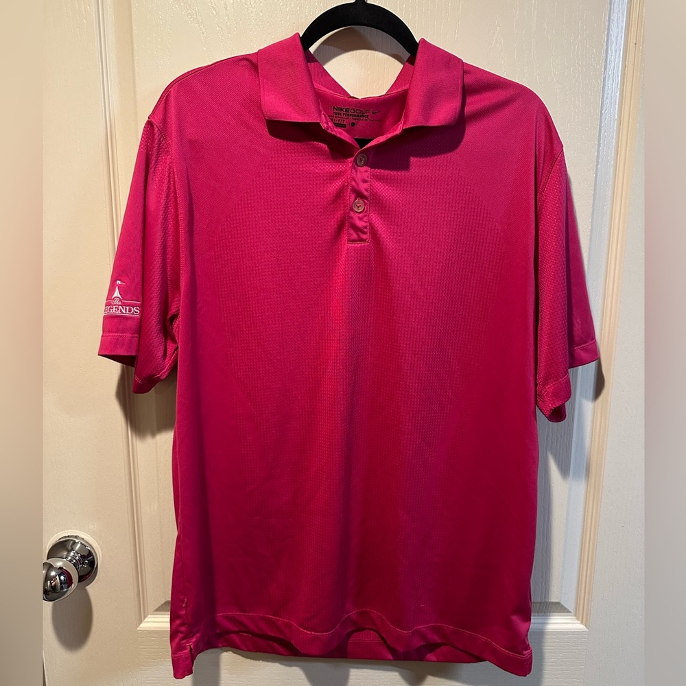 Nike Tour Performance Dri-Fit Pink Polo- Large